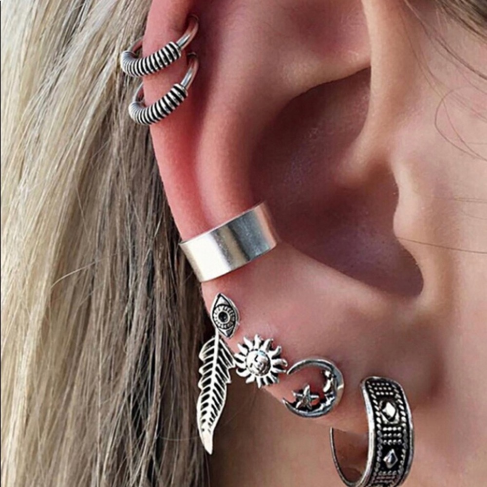 Trendy Retro Style Earring Set